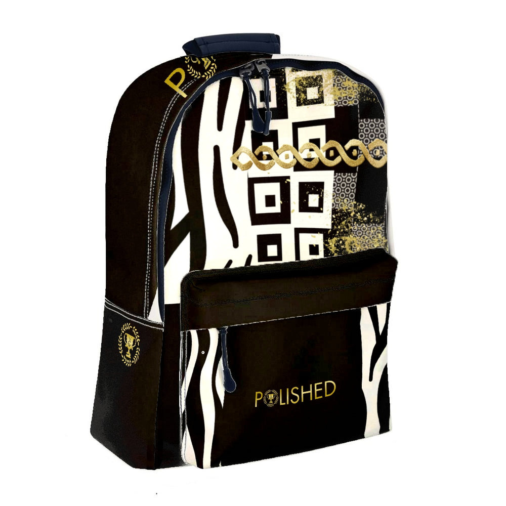 Polished Punteggiato Ze BL PU Leather Backpack - ENE TRENDS -custom designed-personalized-near me-shirt-clothes-dress-amazon-top-luxury-fashion-men-women-kids-streetwear-IG