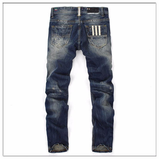RYAN Straight Dark Blue Ripped Jeans - ENE TRENDS -custom designed-personalized-near me-shirt-clothes-dress-amazon-top-luxury-fashion-men-women-kids-streetwear-IG-best