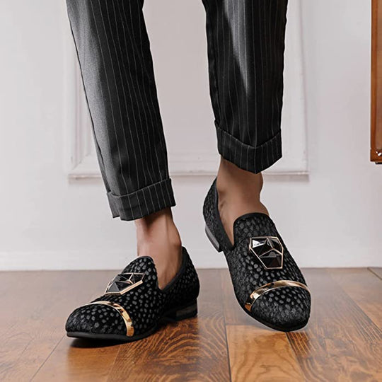 Black Panther Men's Formal Velvet Luxury Loafers - ENE TRENDS -custom designed-personalized- tailored-suits-near me-shirt-clothes-dress-amazon-top-luxury-fashion-men-women-kids-streetwear-IG-best