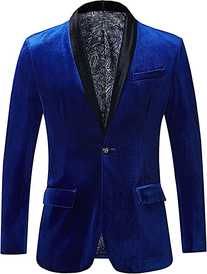 Mens Velvet Slim Fit One Button Solid Blazer Suit Jacket - ENE TRENDS -custom designed-personalized-near me-shirt-clothes-dress-amazon-top-luxury-fashion-men-women-kids-streetwear-IG-best