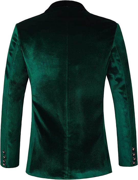 Mens Velvet Slim Fit One Button Solid Blazer Suit Jacket - ENE TRENDS -custom designed-personalized-near me-shirt-clothes-dress-amazon-top-luxury-fashion-men-women-kids-streetwear-IG-best