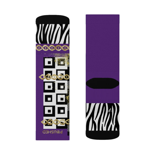 Polished Punteggiato Ze Purple Pain Socks - ENE TRENDS -custom designed-personalized-near me-shirt-clothes-dress-amazon-top-luxury-fashion-men-women-kids-streetwear-IG