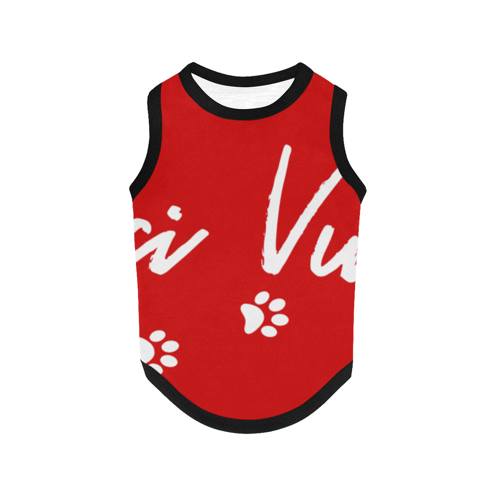 Pucci Vuitton Logo - Red All Over Printed Pet Tank Top - ENE TRENDS -custom designed-personalized-near me-shirt-clothes-dress-amazon-top-luxury-fashion-men-women-kids-streetwear-IG