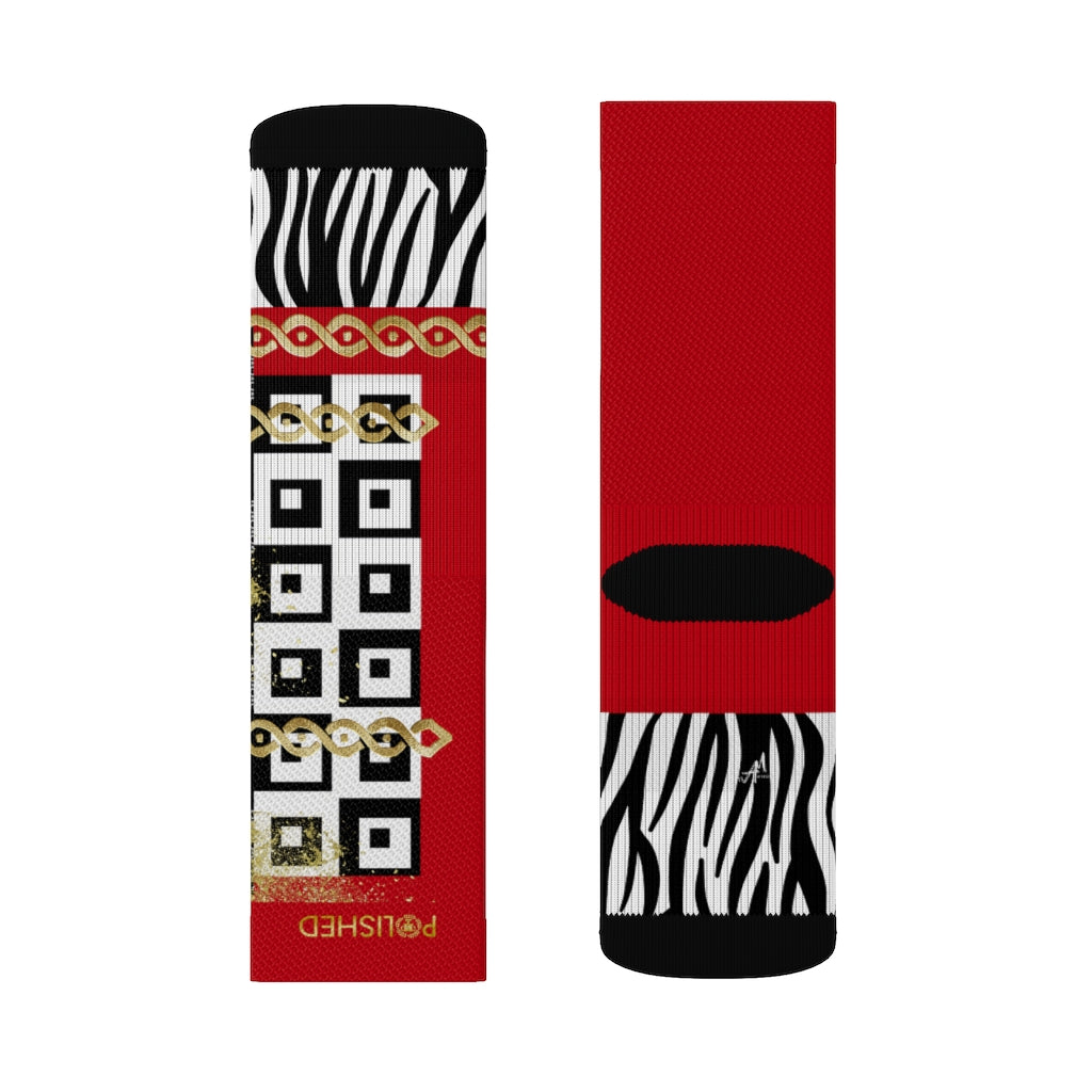 Polished Punteggiato Ze Red Socks - ENE TRENDS -custom designed-personalized-near me-shirt-clothes-dress-amazon-top-luxury-fashion-men-women-kids-streetwear-IG