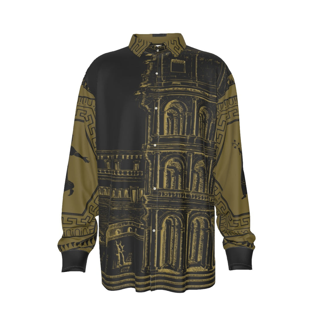 Colosseum Godz Black Men's Imitation Silk Long-Sleeved Shirt - ENE TRENDS -custom designed-personalized-near me-shirt-clothes-dress-amazon-top-luxury-fashion-men-women-kids-streetwear-IG
