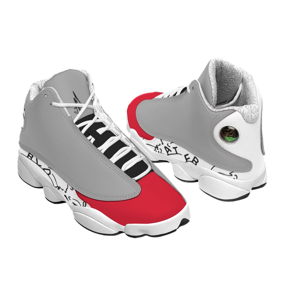 Personalized Gray Red Men's Curved Basketball Shoes With Thick Soles - ENE TRENDS -custom designed-personalized- tailored-suits-near me-shirt-clothes-dress-amazon-top-luxury-fashion-men-women-kids-streetwear-IG-best