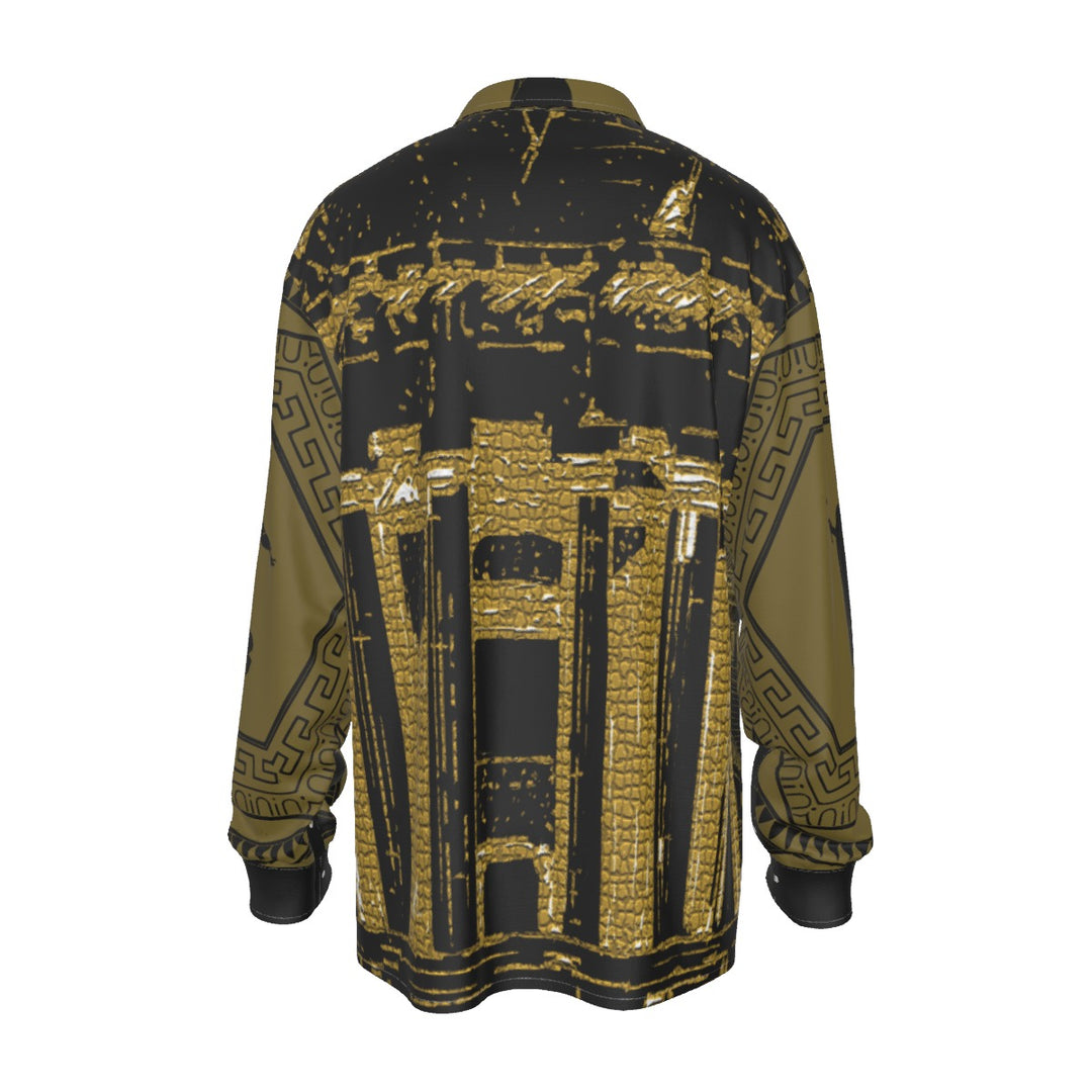 Colosseum Godz Black Men's Imitation Silk Long-Sleeved Shirt - ENE TRENDS -custom designed-personalized-near me-shirt-clothes-dress-amazon-top-luxury-fashion-men-women-kids-streetwear-IG
