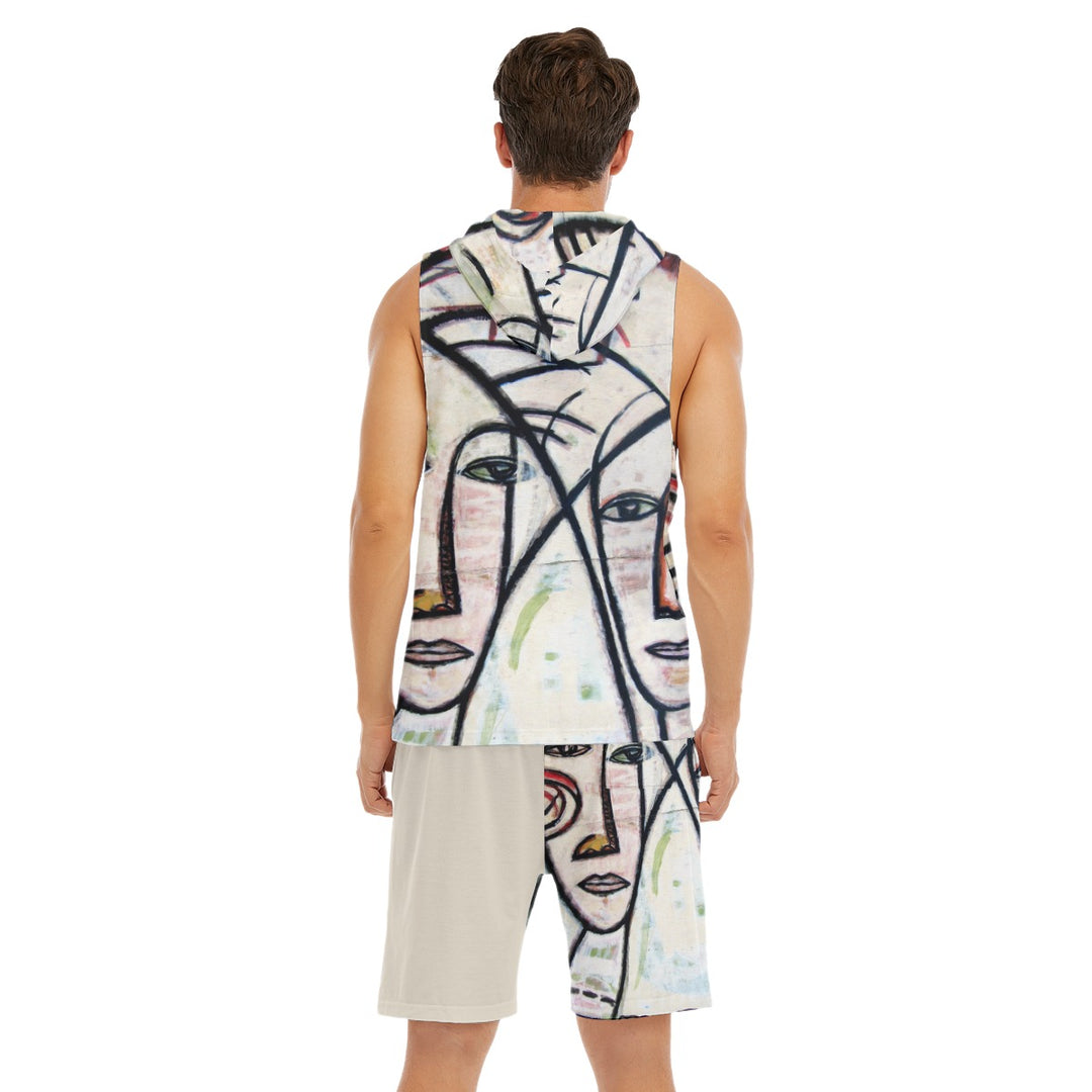 Abstract Gemini Men's Sleeveless Vest And Shorts Sets - ENE TRENDS -custom designed-personalized-near me-shirt-clothes-dress-amazon-top-luxury-fashion-men-women-kids-streetwear-IG