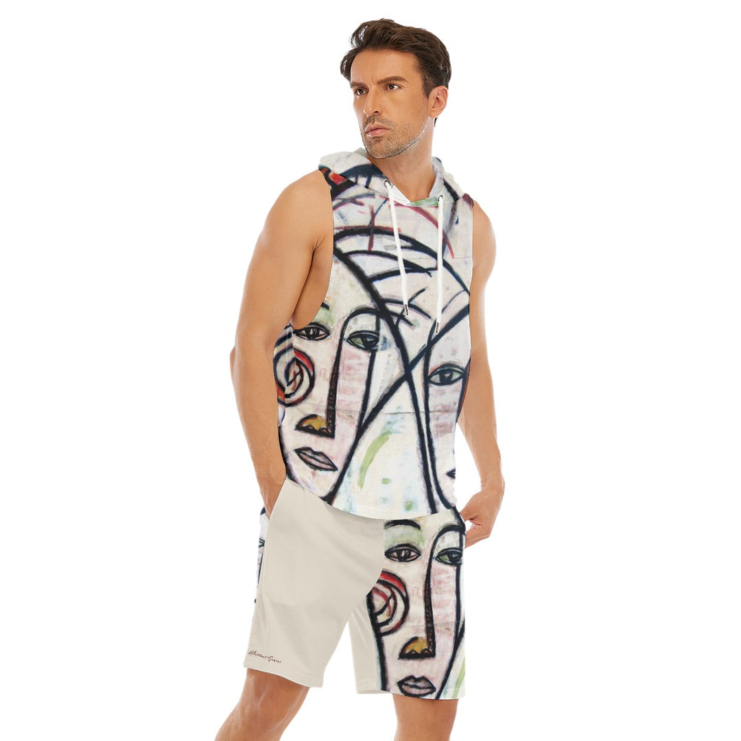Abstract Gemini Men's Sleeveless Vest And Shorts Sets - ENE TRENDS -custom designed-personalized-near me-shirt-clothes-dress-amazon-top-luxury-fashion-men-women-kids-streetwear-IG
