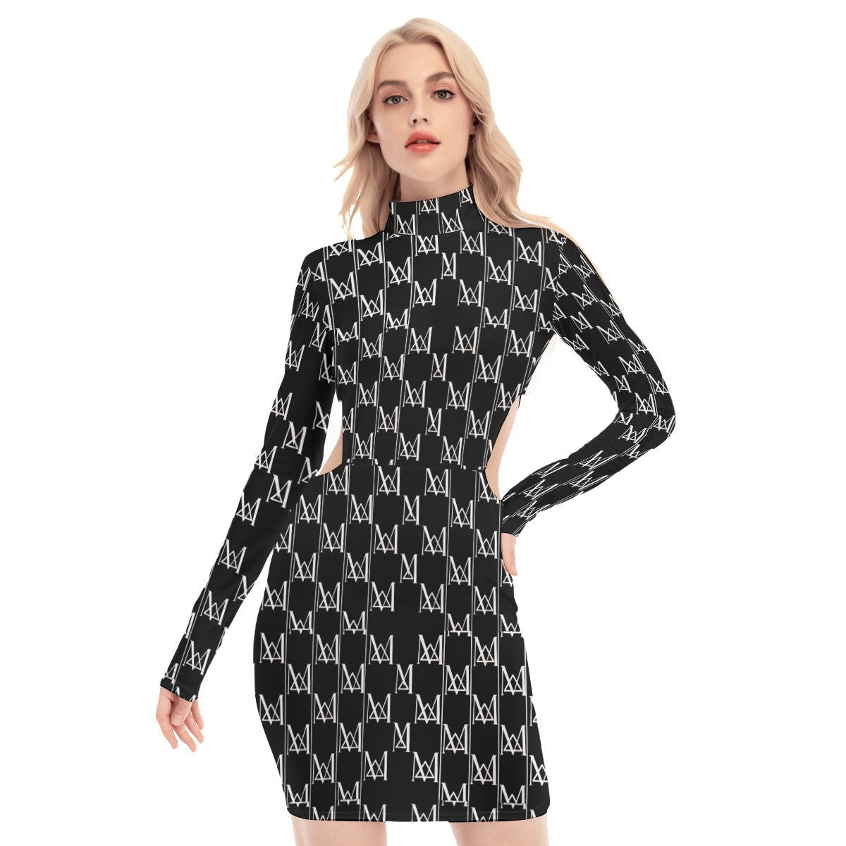 MV Women's Black Waist Hollow Hip Dress-clothing store-dane-fashion-model-IG-wear-now-near