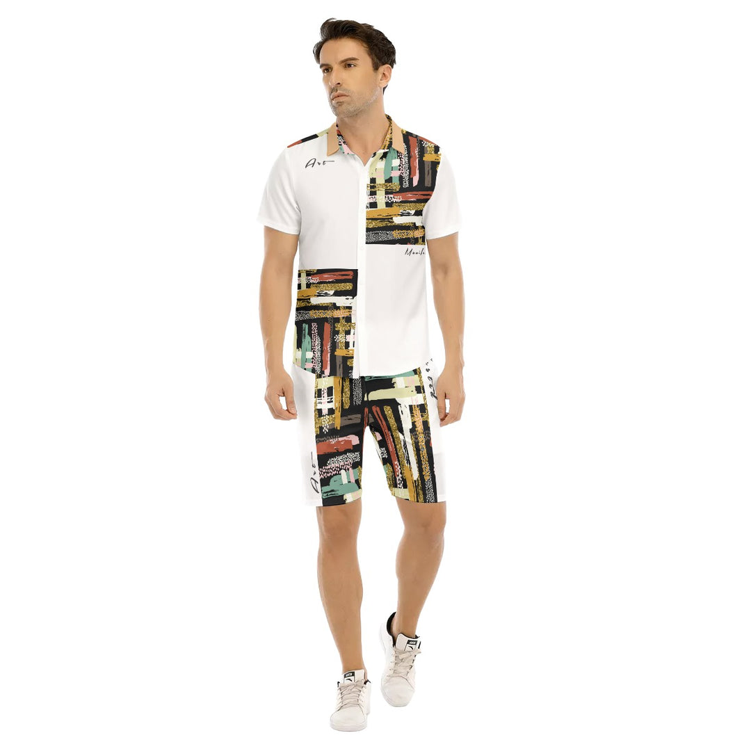Steward Art Men's Short Sleeve Shirt and short Sets-P-Diddy-Gucci-style-spring-summer-vibes-collection