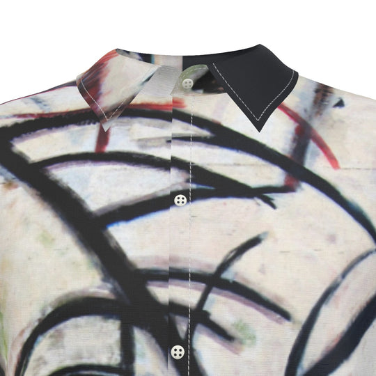 Abstract Gemini Men's Imitation Silk Short-Sleeved Shirt - ENE TRENDS -custom designed-personalized-near me-shirt-clothes-dress-amazon-top-luxury-fashion-men-women-kids-streetwear-IG