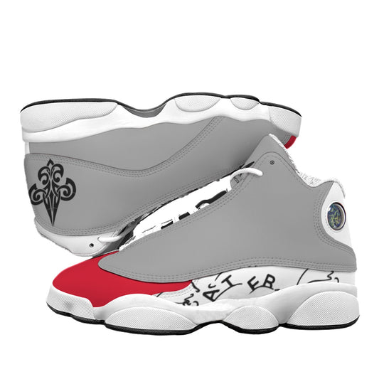 Personalized Gray Red Men's Curved Basketball Shoes With Thick Soles - ENE TRENDS -custom designed-personalized- tailored-suits-near me-shirt-clothes-dress-amazon-top-luxury-fashion-men-women-kids-streetwear-IG-best