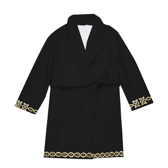 Polished King Double-Sided Plush Printed Men's Robe / Customizable