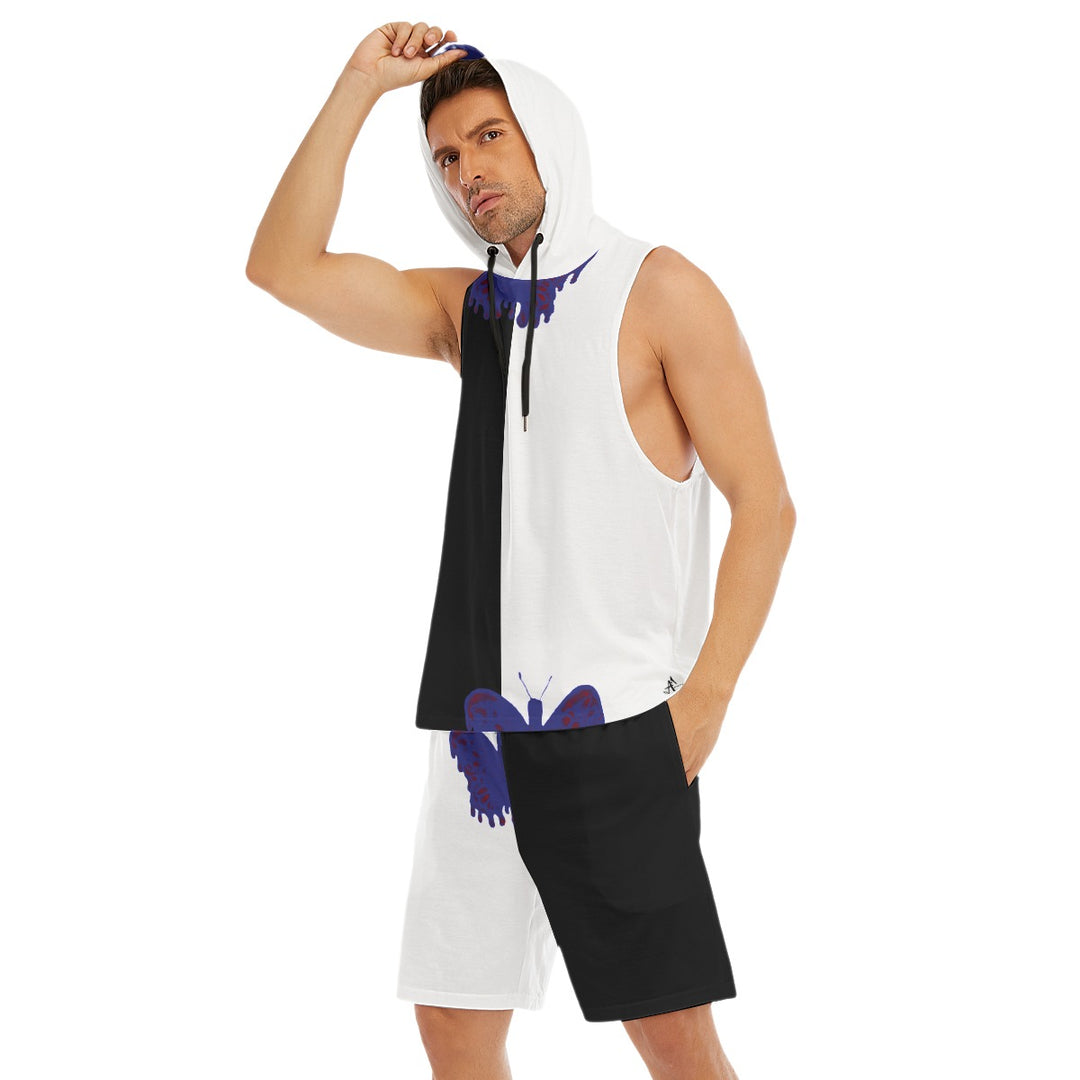 Butterfly Drip Men's Sleeveless Vest And Shorts Sets - ENE TRENDS -custom designed-personalized-near me-shirt-clothes-dress-amazon-top-luxury-fashion-men-women-kids-streetwear-IG