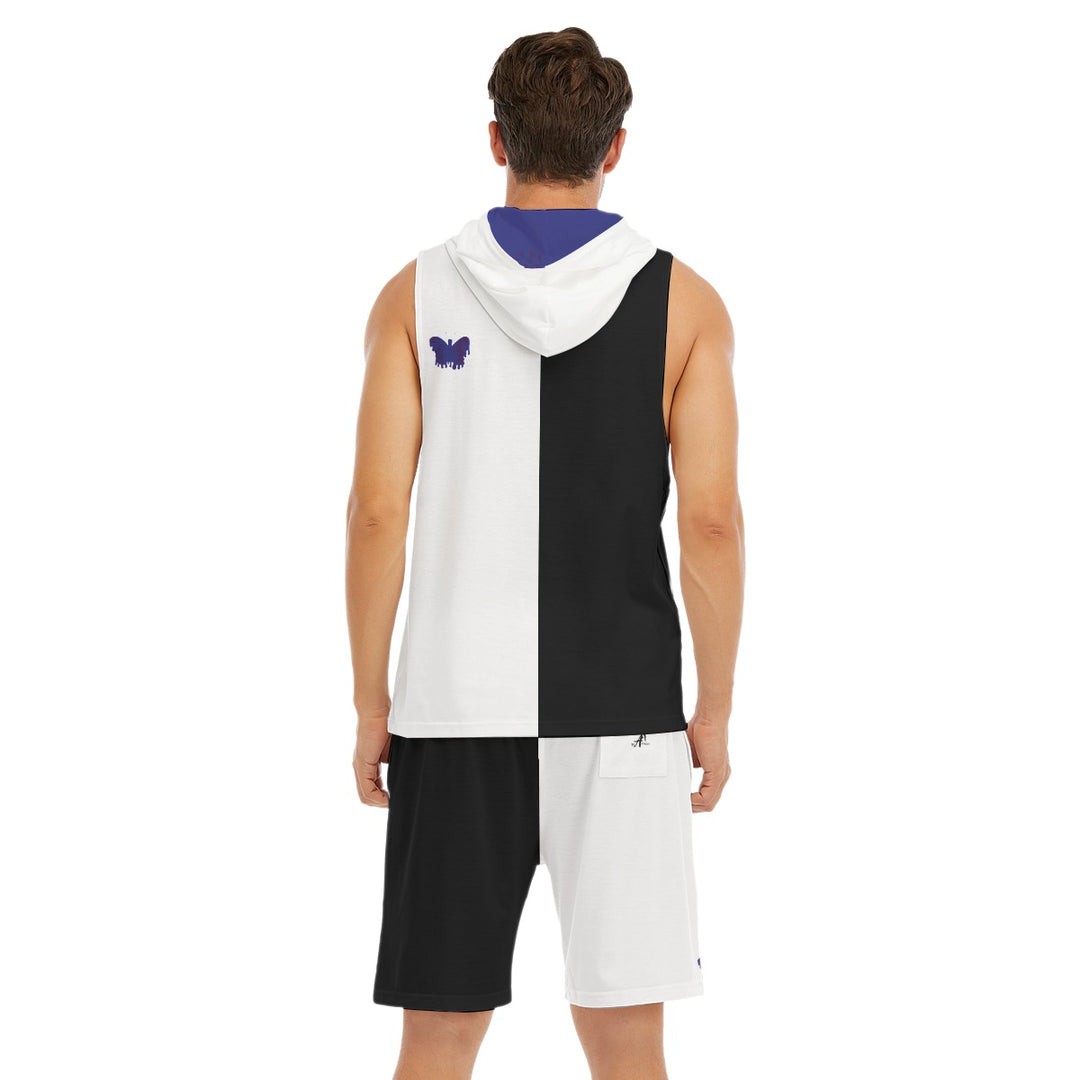 Butterfly Drip Men's Sleeveless Vest And Shorts Sets
