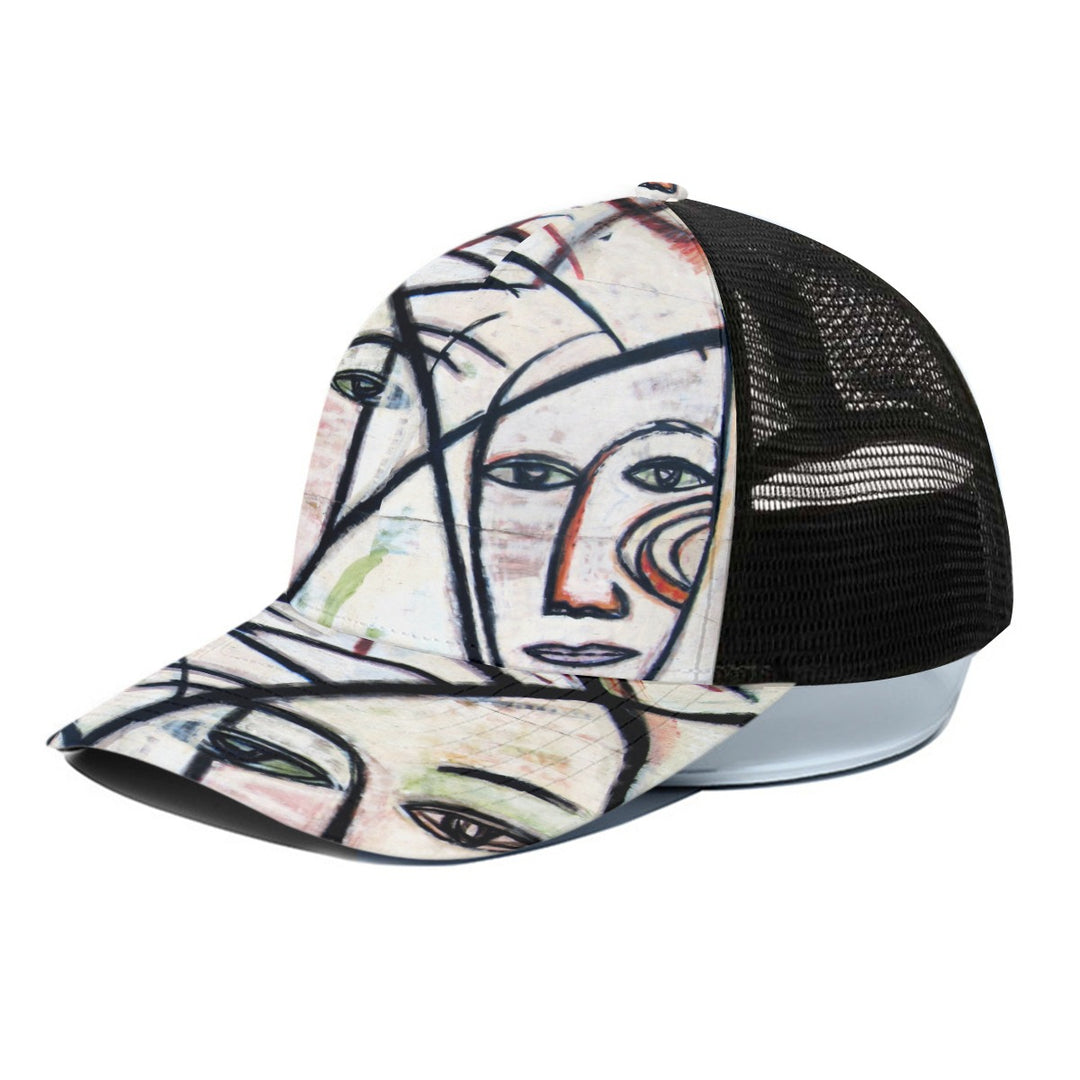 Abstract Gemini Unisex Peaked Cap With Black Half-mesh - ENE TRENDS -custom designed-personalized-near me-shirt-clothes-dress-amazon-top-luxury-fashion-men-women-kids-streetwear-IG