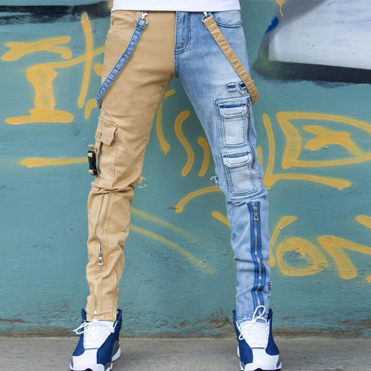 rolling loud- Mode' Men's Trendy Brand Slim Straight-leg Jeans
