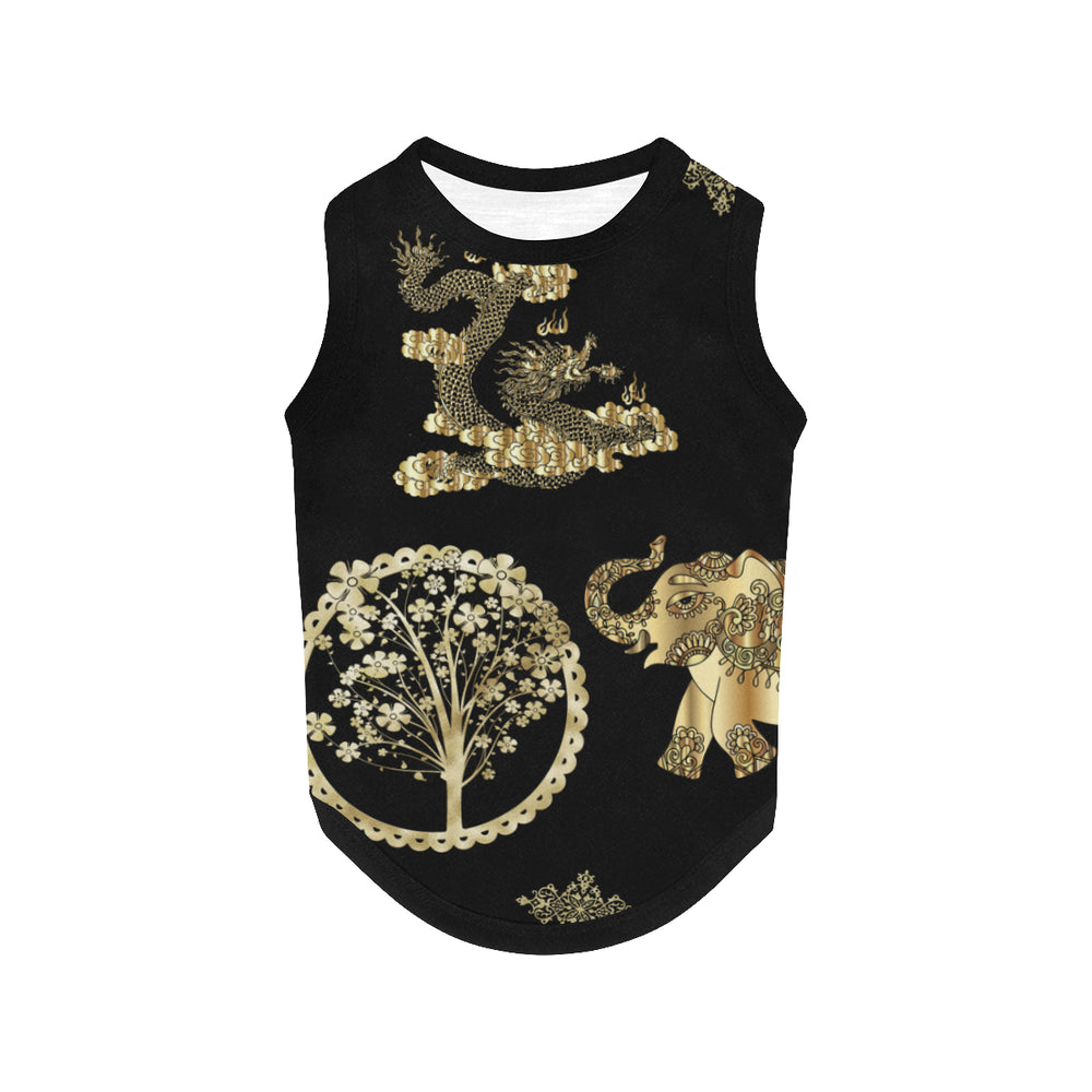 Pucci Vuitton LUCKY ELEMENTS Black/Red All Over Printed Pet Tank Top - ENE TRENDS -custom designed-personalized-near me-shirt-clothes-dress-amazon-top-luxury-fashion-men-women-kids-streetwear-IG