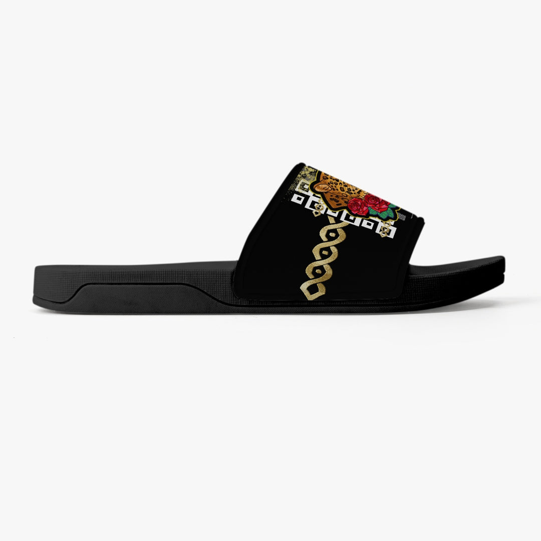 Polished Punteggiato Level 1 Casual Sandals Slides - Black Blk - ENE TRENDS -custom designed-personalized-near me-shirt-clothes-dress-amazon-top-luxury-fashion-men-women-kids-streetwear-IG