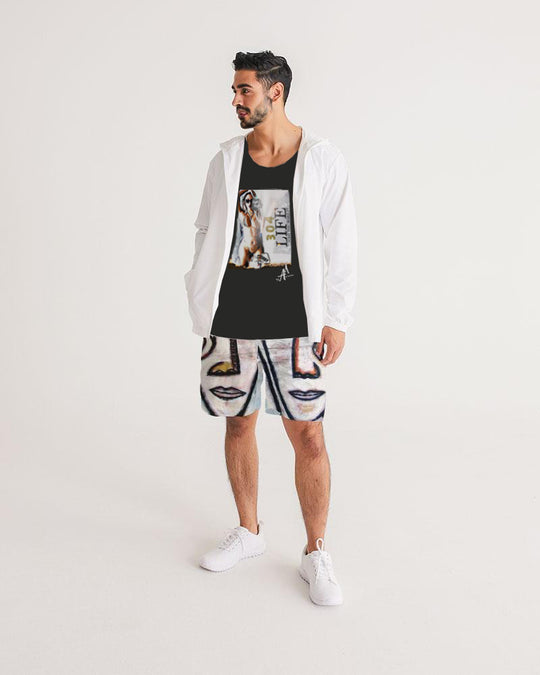 Abstract Gemini Men's Jogger Shorts - ENE TRENDS -custom designed-personalized-near me-shirt-clothes-dress-amazon-top-luxury-fashion-men-women-kids-streetwear-IG