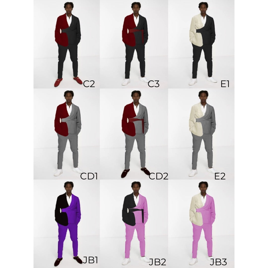 Collin Trendy Formal Split Design Detail Belt 2 Piece Suit - ENE TRENDS -custom designed-personalized- tailored-suits-near me-shirt-clothes-dress-amazon-top-luxury-fashion-men-women-kids-streetwear-IG-best