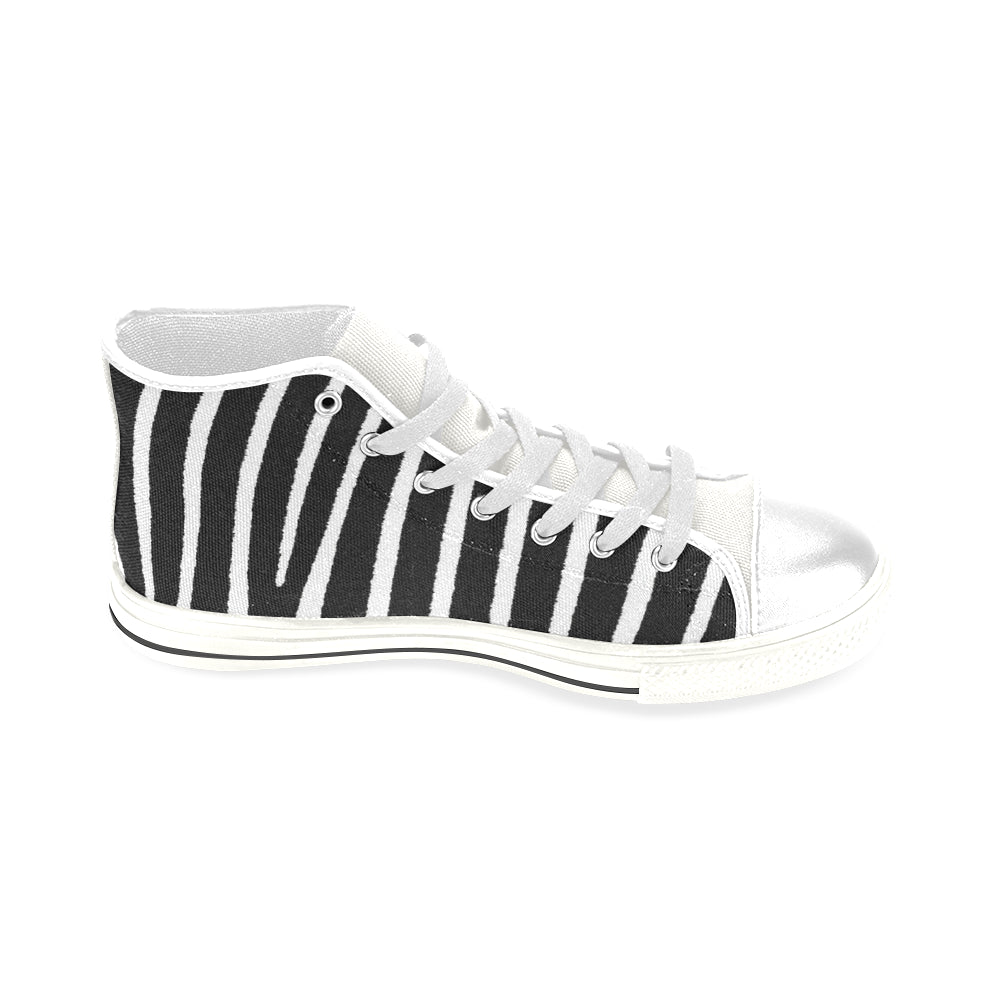 Gocciolare Zebra Men’s Classic High Top Canvas Shoes - ENE TRENDS
