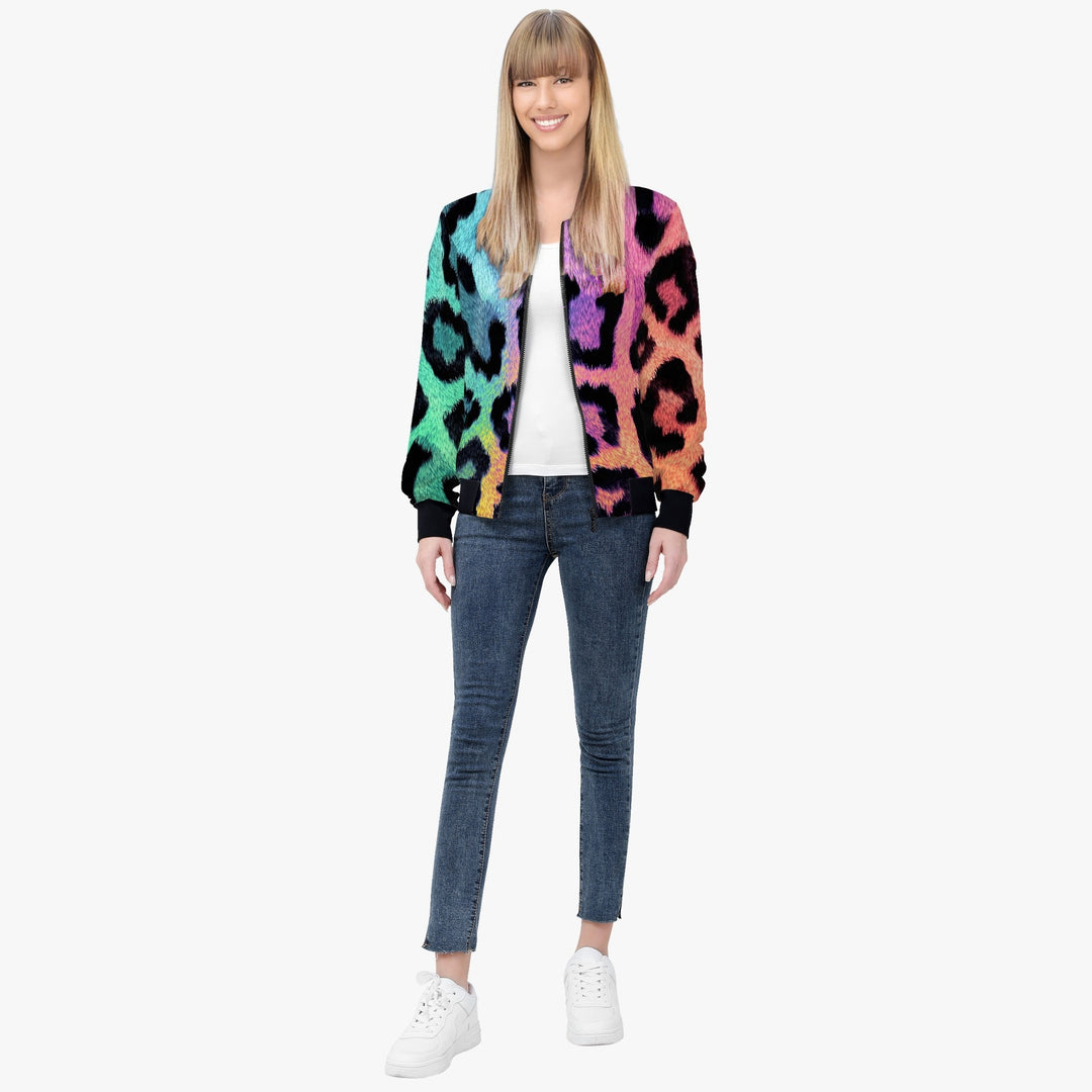Rainbow Leopard Trending Women’s Jacket (Handmade) - ENE TRENDS -custom designed-personalized-near me-shirt-clothes-dress-amazon-top-luxury-fashion-men-women-kids-streetwear-IG