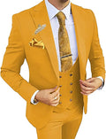 Finnegan Yellow Gold - Gold buttons Single-Breasted 3 Piece Slim Fit Lapel Suit (Blazer+Pants+Vest) - ENE TRENDS -custom designed-personalized- tailored-suits-near me-shirt-clothes-dress-amazon-top-luxury-fashion-men-women-kids-streetwear-IG-best
