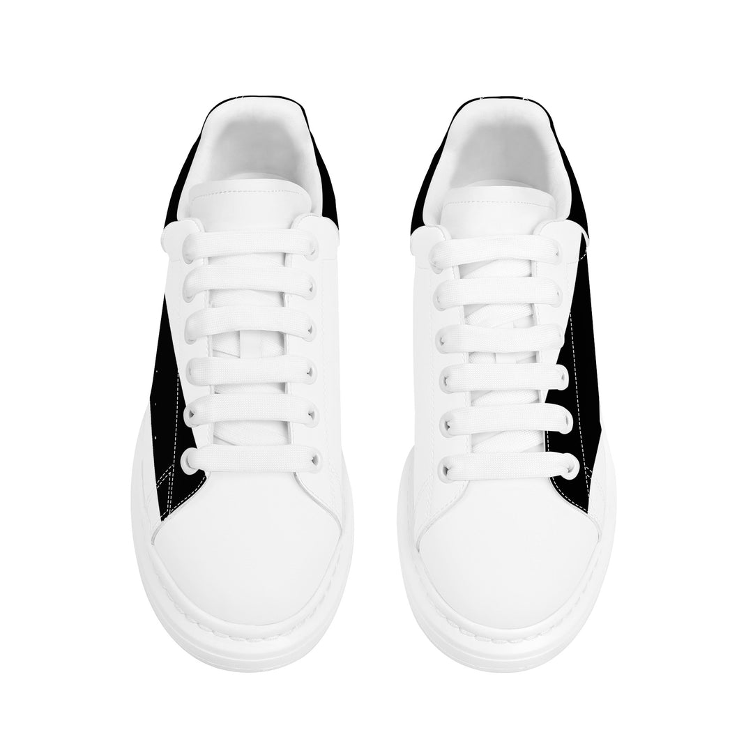 ICONIC Heightening Low Top Shoes - White - BLACK ACCENTS - ENE TRENDS -custom designed-personalized-near me-shirt-clothes-dress-amazon-top-luxury-fashion-men-women-kids-streetwear-IG-best