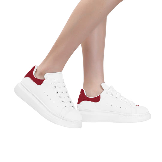 Iconic Heightening Low Top Shoes - White-Red II - ENE TRENDS -custom designed-personalized-near me-shirt-clothes-dress-amazon-top-luxury-fashion-men-women-kids-streetwear-IG-best