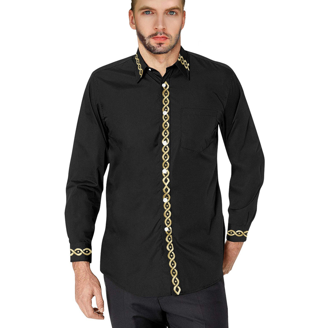 Polished Piorr Sinz II Black Men's Casual Dress Shirt - ENE TRENDS -custom designed-personalized-near me-shirt-clothes-dress-amazon-top-luxury-fashion-men-women-kids-streetwear-IG