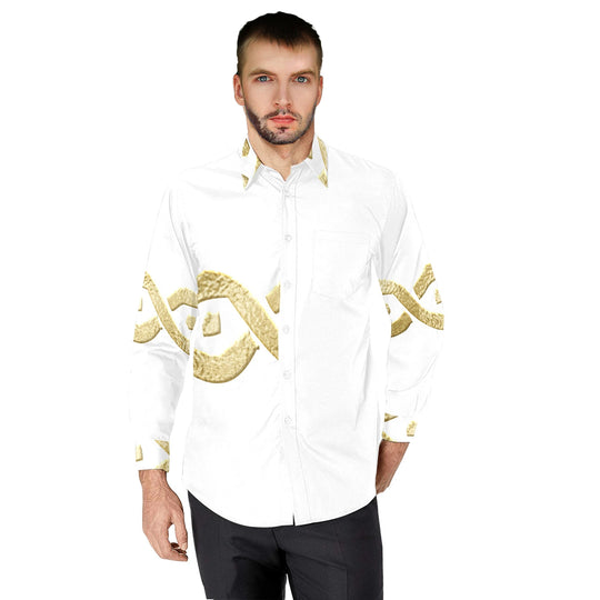 Polished Sinz White Men's Casual Dress Shirt - ENE TRENDS -custom designed-personalized-near me-shirt-clothes-dress-amazon-top-luxury-fashion-men-women-kids-streetwear-IG