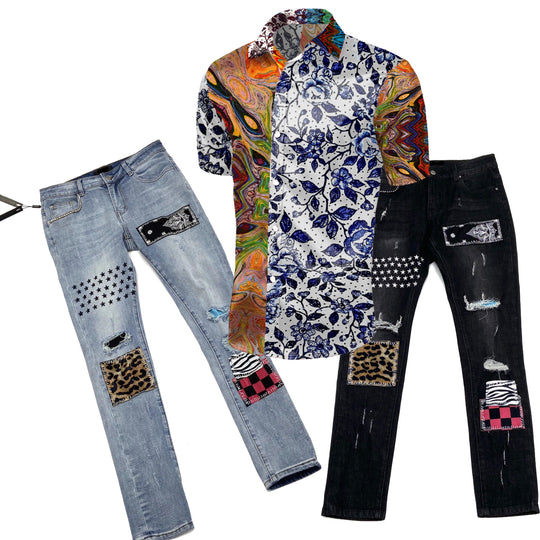 Na-Tur-Ral Men's Imitation Silk Short-Sleeved Shirt_robert-graham-luxury-designer_migos