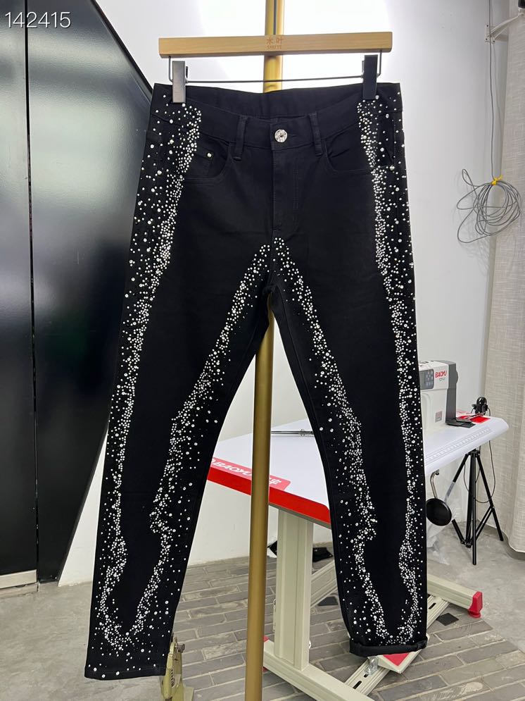 Custom European Luxury Fashion Runway Designer Mens Jeans-AA2