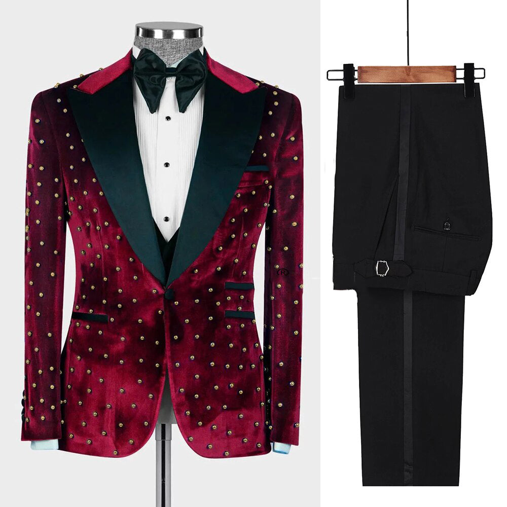 Mens Custom Made Slim Fit Velvet Suit-Formal Wedding Tuxedo - ENE TRENDS -custom designed-personalized-near me-shirt-clothes-dress-amazon-top-luxury-fashion-men-women-kids-streetwear-IG-best