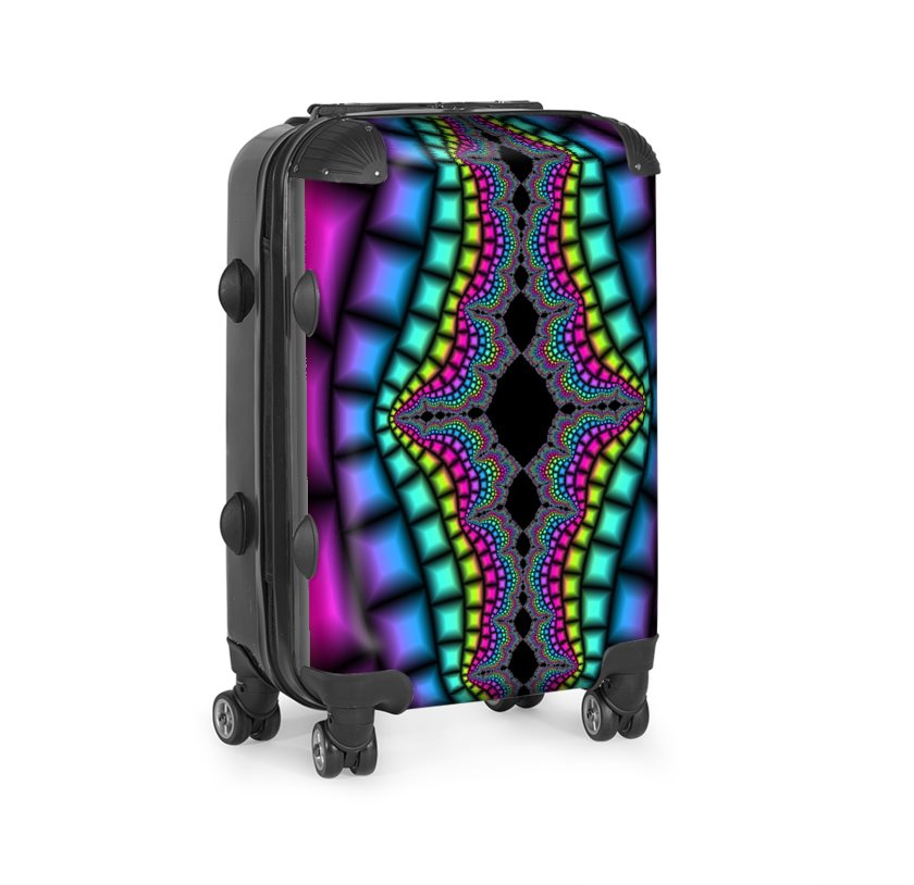 Vintage Psychedelic travel luggage bag (made to order) - ENE TRENDS