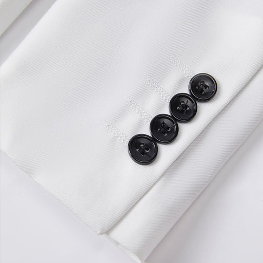 Wesley Black White Split Design SlimFit One Button 2 Piece Party Suit - ENE TRENDS -custom designed-personalized- tailored-suits-near me-shirt-clothes-dress-amazon-top-luxury-fashion-men-women-kids-streetwear-IG-best