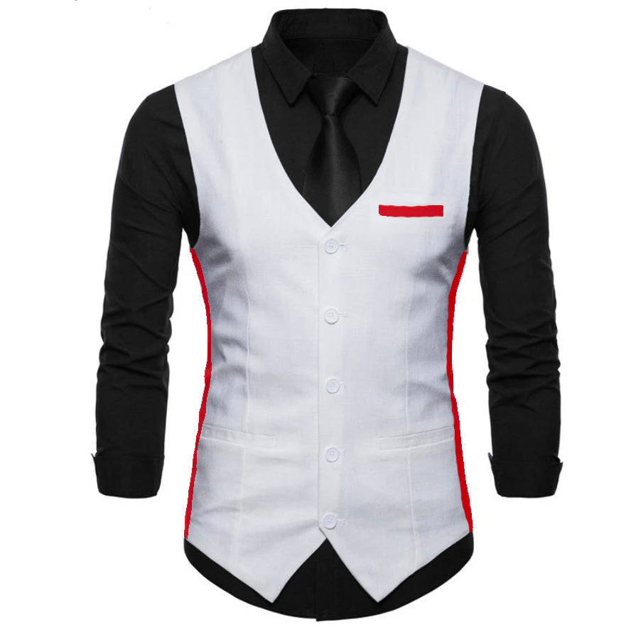 White Red Business Mens 2 Pieces Slim Fit Suit - Custom Made to Order - ENE TRENDS -custom designed-personalized-near me-shirt-clothes-dress-amazon-top-luxury-fashion-men-women-kids-streetwear-IG-best