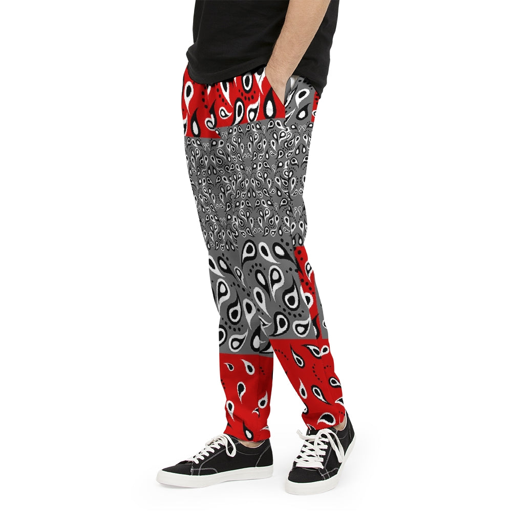 VAQUERO RED Men's Joggers 'CUT & SEW MADE TO ORDER' Men's Joggers - ENE TRENDS