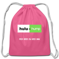 Hulu & Hump Cotton Drawstring Bag - pink