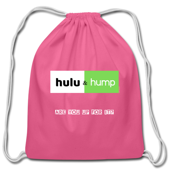 Hulu & Hump Cotton Drawstring Bag - pink