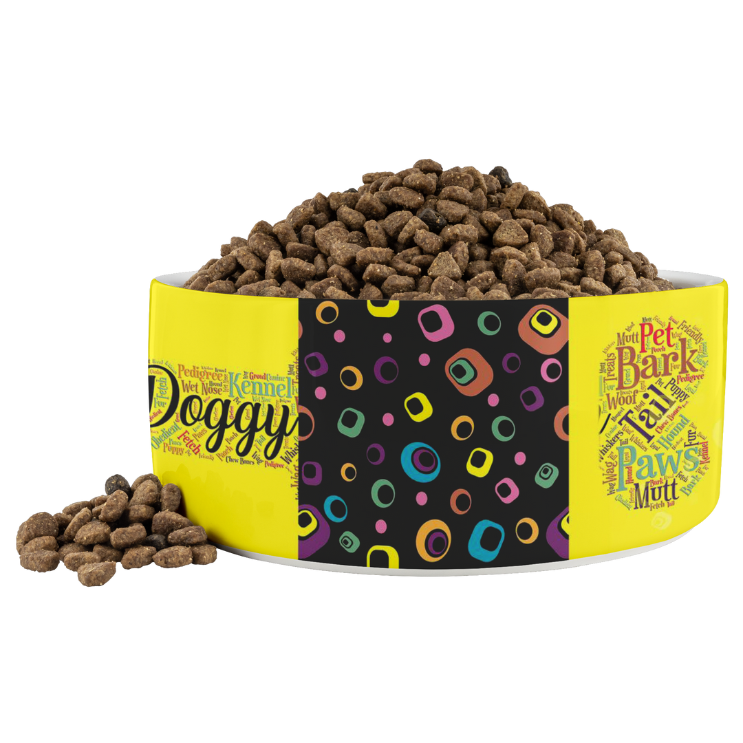Doggie Dots Exclusive Art Design Dog bowl - ENE TRENDS -custom designed-personalized-near me-shirt-clothes-dress-amazon-top-luxury-fashion-men-women-kids-streetwear-IG