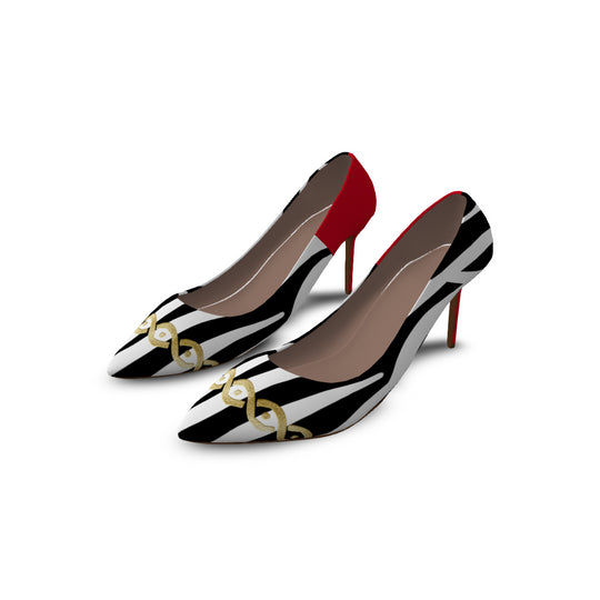 Polished Punteggiata Ze-Re Hand Painted Women's High-heeled Shoes | 4Inch Heel