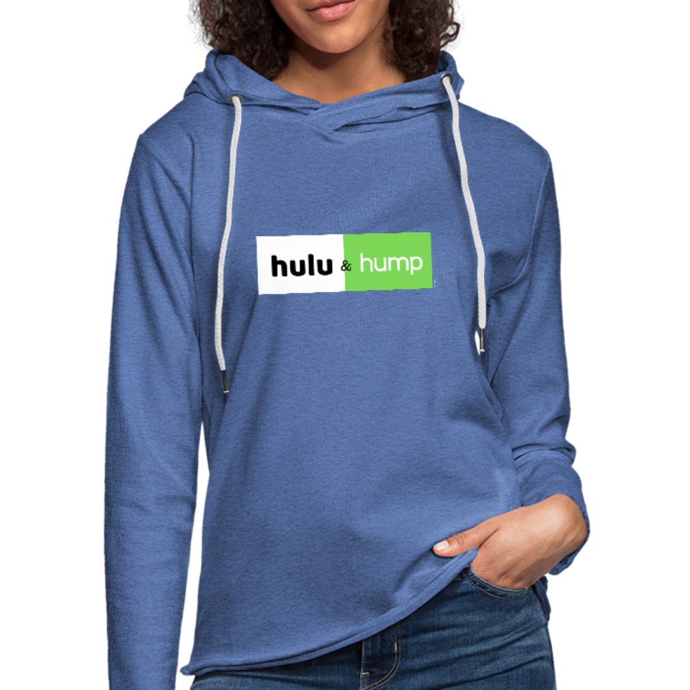 Hulu and Hump Unisex Lightweight Terry Hoodie - heather Blue