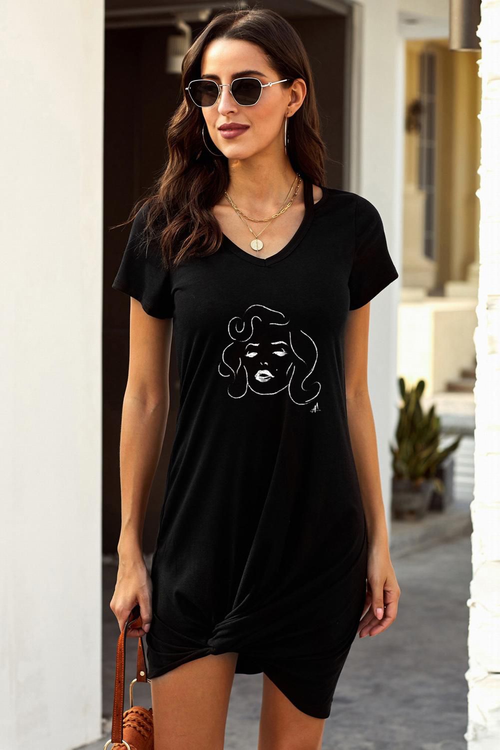 Womens Black Dress (M)