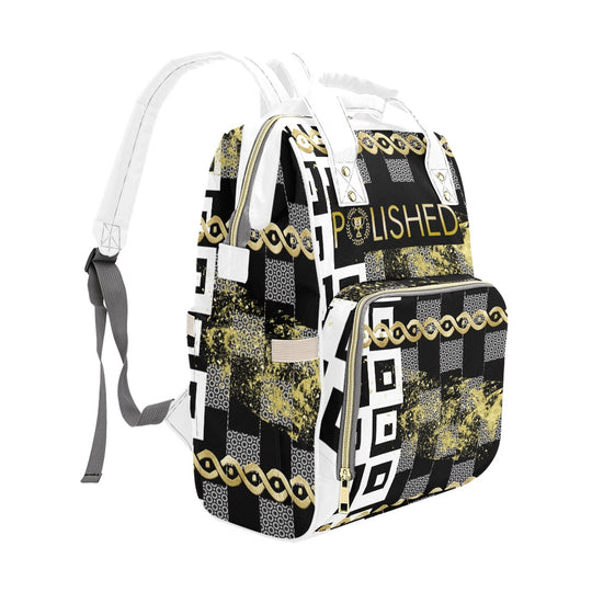 Polished Punteggiato Multi-Function Diaper Backpack/Diaper Bag - ENE TRENDS -custom designed-personalized-near me-shirt-clothes-dress-amazon-top-luxury-fashion-men-women-kids-streetwear-IG