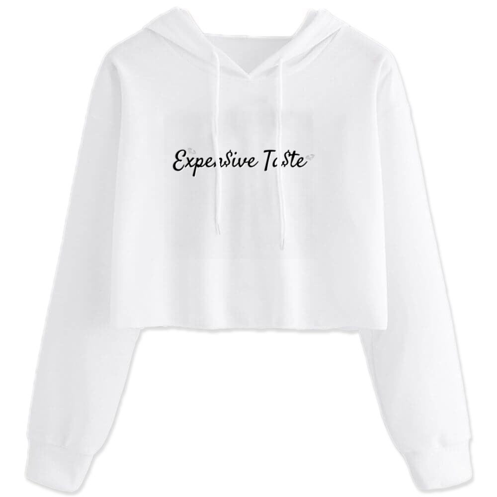 Expensive Taste Women's Cropped Hoodie - ENE TRENDS -custom designed-personalized-near me-shirt-clothes-dress-amazon-top-luxury-fashion-men-women-kids-streetwear-IG