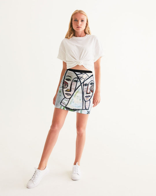 ABSTRACT GEMINI Women's Mini Skirt - ENE TRENDS -custom designed-personalized-near me-shirt-clothes-dress-amazon-top-luxury-fashion-men-women-kids-streetwear-IG