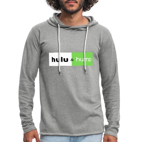 Hulu and Hump Unisex Lightweight Terry Hoodie - heather gray